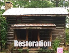 Historic Log Cabin Restoration  Williston, North Carolina